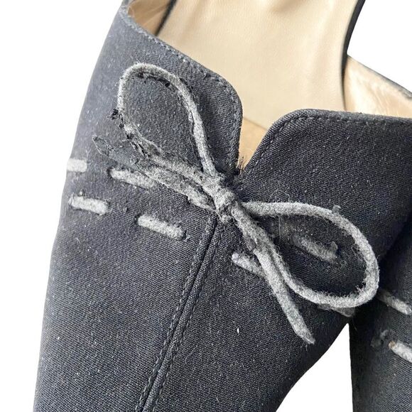 Vintage Stuart Weitzman Bow Accent Pointed Open Back Heel Shoes in Size 9B - Picture 12 of 12